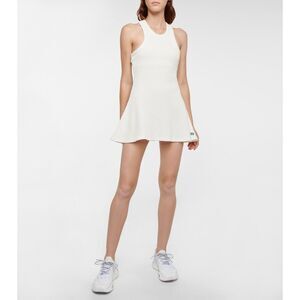 Reina Olga Steffi Waffle Knit Cotton Tennis Minidress Racerback White S/M